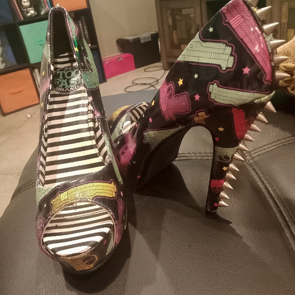Spiky high heels